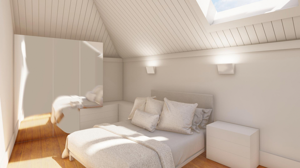 Quarto na mansarda de apartamento em Cedofeita