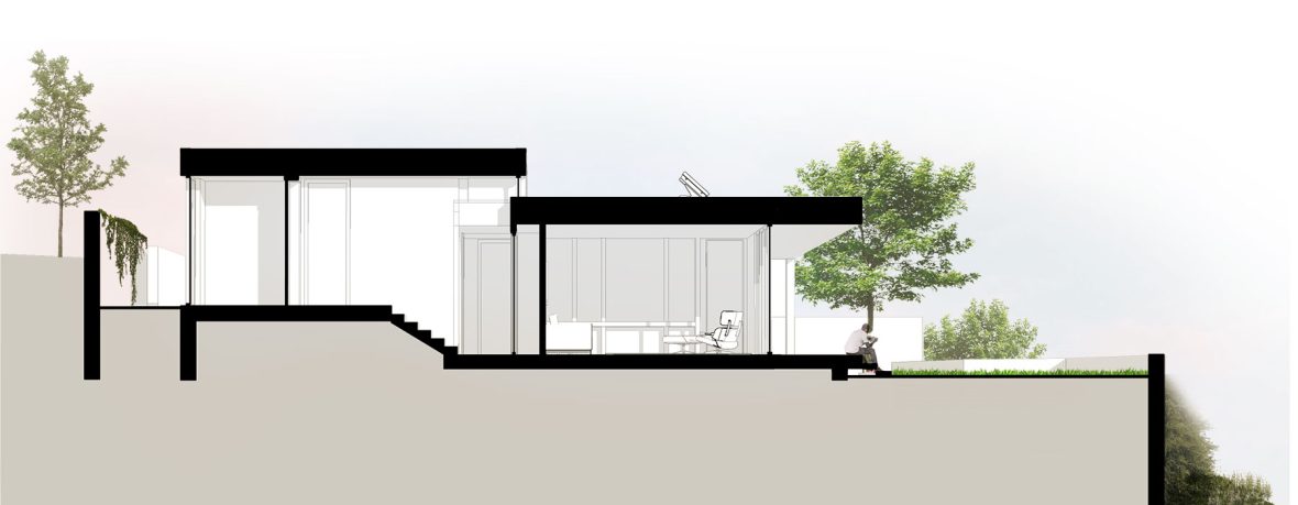 Casa no Campo Alegre - Corte transversal