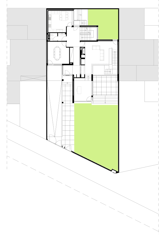 Casa na Foz - Planta do piso de entrada