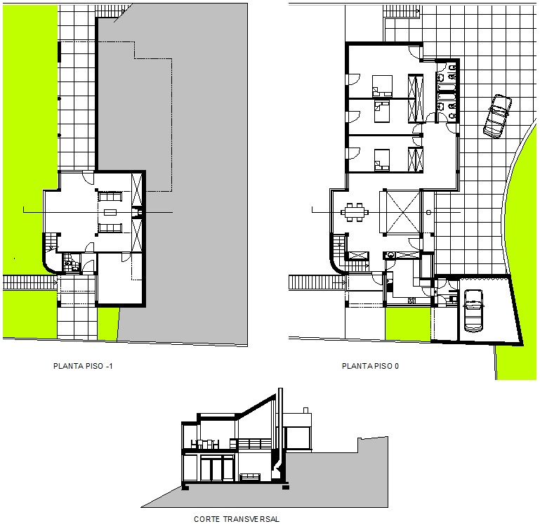 Casa em Crestuma - Plantas e corte