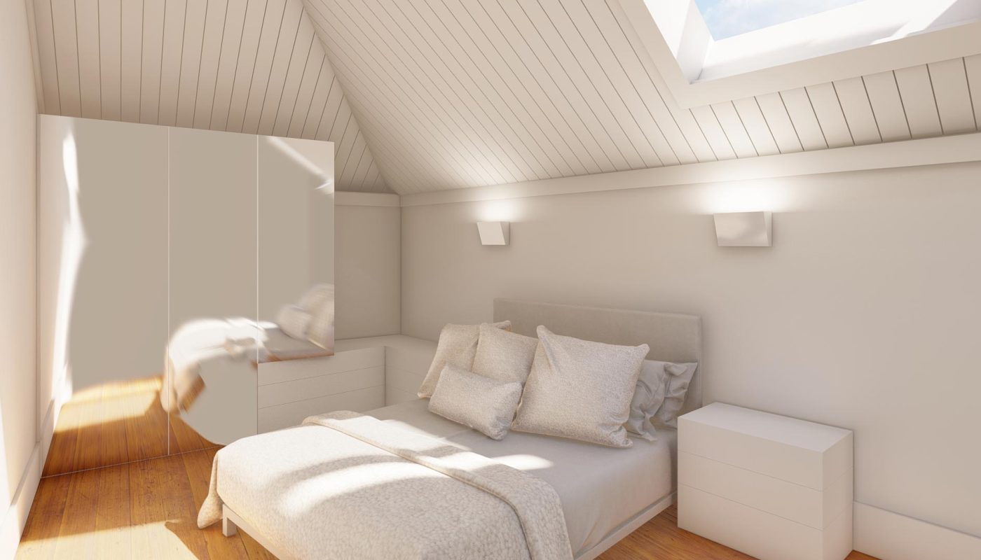Quarto na mansarda de apartamento em Cedofeita